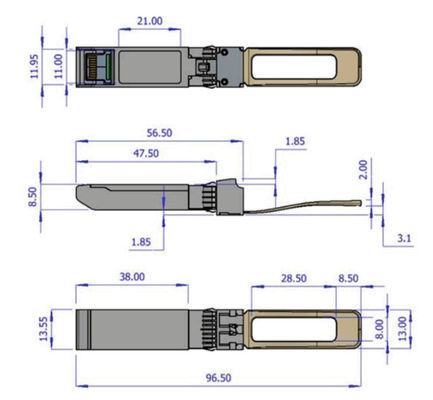 ricetrasmettitore ottico QSFP+ 850nm MMA1B00-B150D MPO SR4 fino a 150m di 40GbE DDMI Mellanox