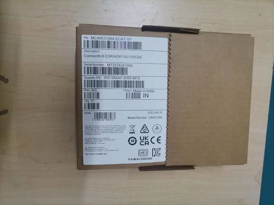 100 g HDR Infiniband Mellanox 100 gb Nic Interfaccia di rete QSFP56 MCX653106A-ECAT
