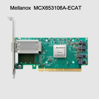 100 g HDR Infiniband Mellanox 100 gb Nic Interfaccia di rete QSFP56 MCX653106A-ECAT
