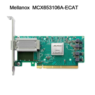100 g HDR Infiniband Mellanox 100 gb Nic Interfaccia di rete QSFP56 MCX653106A-ECAT