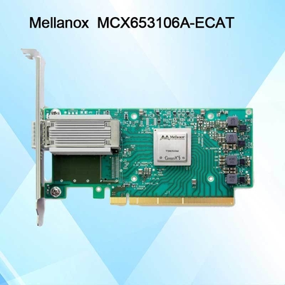 100 g HDR Infiniband Mellanox 100 gb Nic Interfaccia di rete QSFP56 MCX653106A-ECAT