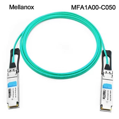 Cavo Ottico Attivo AOC Mellanox QSFP LSZH MFA1A00-C050 100GbE 50m nuovo e originale