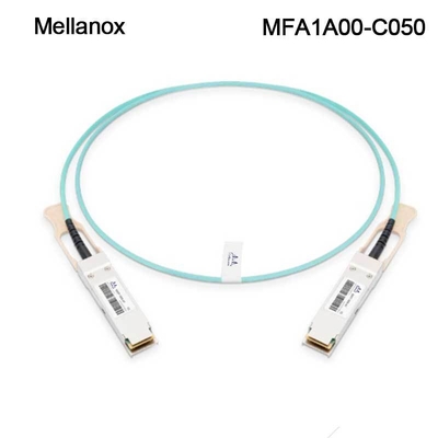 Cavo Ottico Attivo AOC Mellanox QSFP LSZH MFA1A00-C050 100GbE 50m nuovo e originale