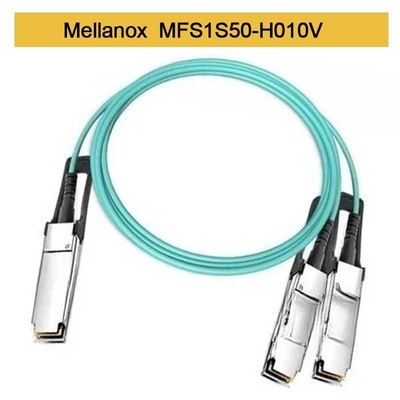 MFS1S50-H010V 200GbE 2x100GbE a cavo a fibre ottiche attivo InfiniBand cabla il cavo di Mellanox AOC