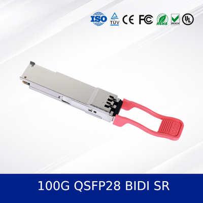 100G QSFP28 BIDI SR Modulo di trasmettitore ottico ad alta densità a bassa potenza a doppia lunghezza d'onda