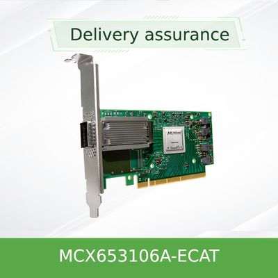 100 g HDR Infiniband Mellanox 100 gb Nic Interfaccia di rete QSFP56 MCX653106A-ECAT