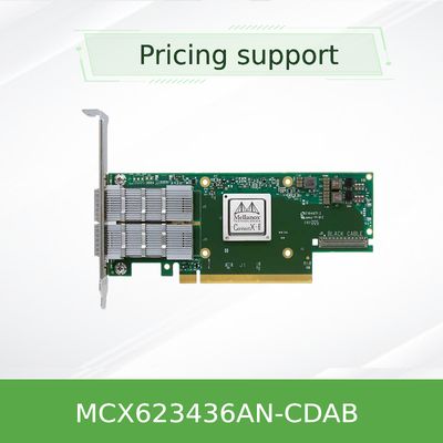Nvidia MCX623436an-Cdab Connectx-6 Dx En Adapter Card, 100 Gb, Ocp3.0, con Host Management, Dual-Port Qsfp56, Pcie 4.0 X16, No Crypto, Thumbscrew (Pull Tab)