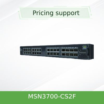 Corredo standard della ferrovia del flusso d'aria del CPU P2C di profondità X86 dei rifornimenti del commutatore di rete di MSN3700-CS2F Mellanox (CA)
