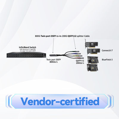 MMA4Z00-NS400 400Gb/S trasmettitore ottico mellanox Single Port OSFP 400Gb/S Multimode SR4 50m