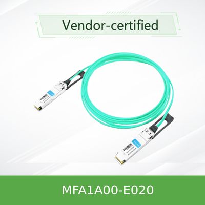 Nvidia Mfa1a00-Xxxx 100GB/S Qsfp28 Mmf Cavo Ottico Attivo Mfa1a00-E020 Cavo in Fibra Ottica Attiva Ib EDR 100GB/S