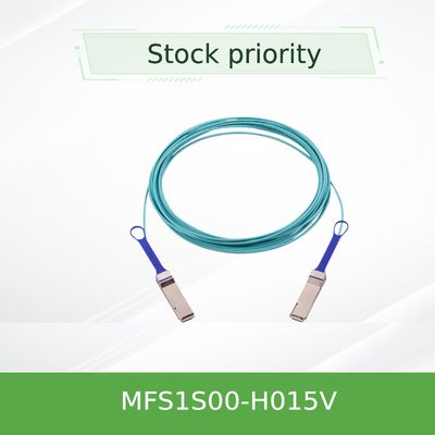 NVIDIA MFS1S00-H015V 200Gb/s QSFP56 Active Optical Cable - 15m Extended Reach AOC per HDR InfiniBand e 200GbE