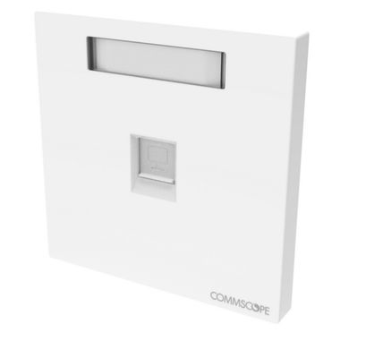 1 Port Signal White Faceplate Kit with Flush Mount for Professional Network Installations