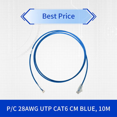 10M UTP CAT6 CM Patch Cord with 250MHz Bandwidth for 10GBASE-T Applications