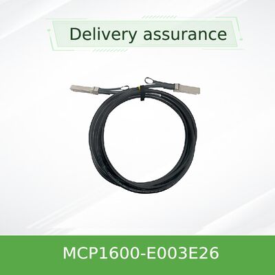 Cavo in rame passivo NVIDIA Mellanox MCP1600-E003E26 100Gb/s QSFP28 Direct Attach – 3m, EDR InfiniBand, bassa latenza, consumo energetico quasi nullo per interconnessioni di data center