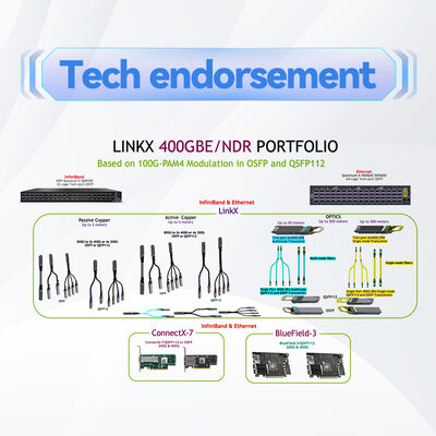 100 Gb/s InfiniBand EDR Cable MCP1600-E003E26 QSFP28 DAC in rame per top-of-rack