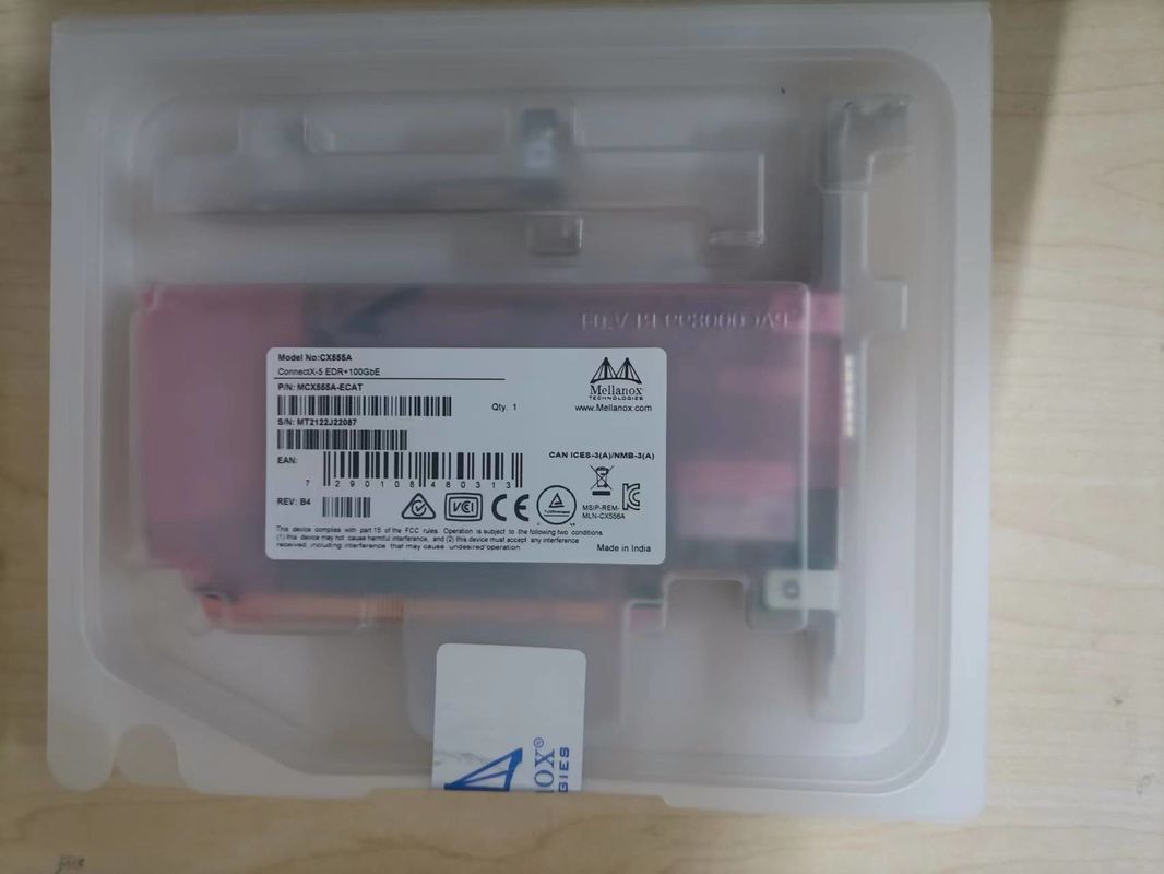 Scheda di rete VPI Mellanox 100gbe Nic Adapter Card MCX555A-ECAT ConnectX-5 EDR 100GbE di Mellanox