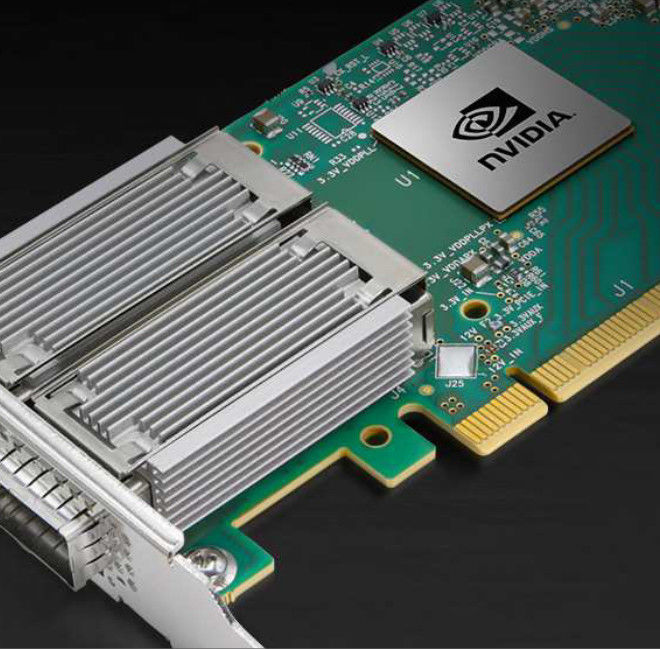 NIC MCX556A-EDAT ConnectX-5 QSFP28 di Mellanox 100gbe della carta della scheda di rete di EDR/100GbE VPI
