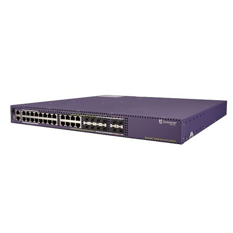 24ports commutatore estremo accatastabile X460-G2-24t-GE4-Base 216Gbps della rete AVB