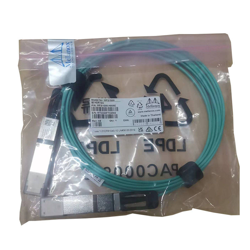 Nvidia Mfs1s00-Hxxxv 200GB/S Qsfp56 Mmf Aoc Mfs1s00-H010e Cavo ottico attivo, fino a 200gbps, Qsfp56 a Qsfp56