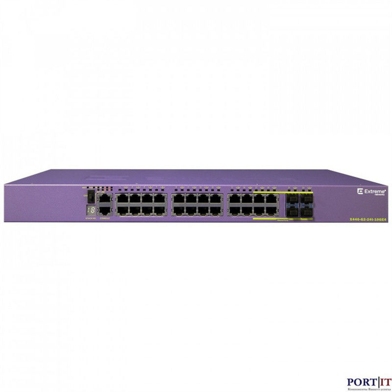 10GE4 Scalable AVB Extreme Networks X440 Switch G2 24T X440-G2-24p-10GE4 nuovo e originale