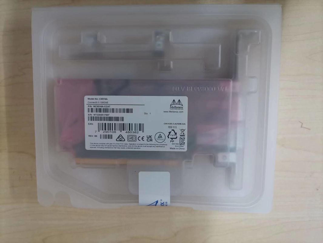 doppia porta QSFP28 PCIe3.0x16 di 100GbE NIC Mellanox Network Card MCX516A-CCAT