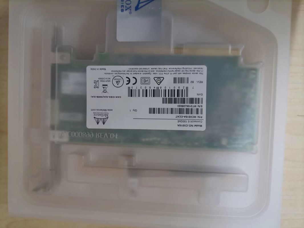 en 10 dell'adattatore MCX515A-CCAT della scheda di rete di 100GbE InfiniBand Mellanox 25 40 50 velocità di Oe