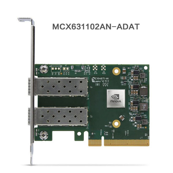 Doppia porta SFP28 PCIE 4,0 X8 di 25GB Nic Mellanox Network Card MCX631102AN-ADAT
