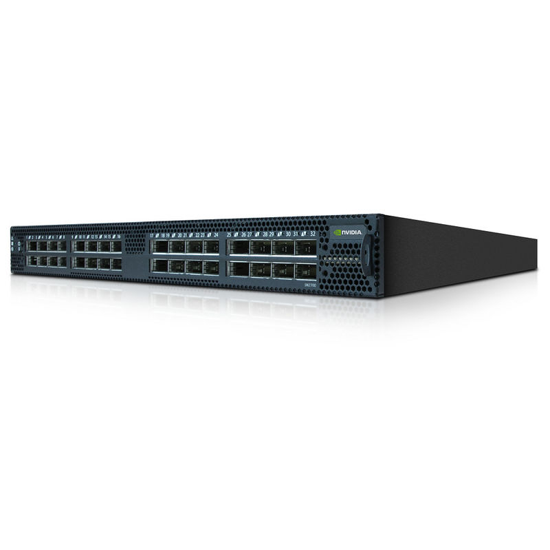 MSN3700-CS2F Spectrum-2 ha basato 100GbE 1U apre il commutatore di rete del mellanox con onyx 32 porti QSFP28