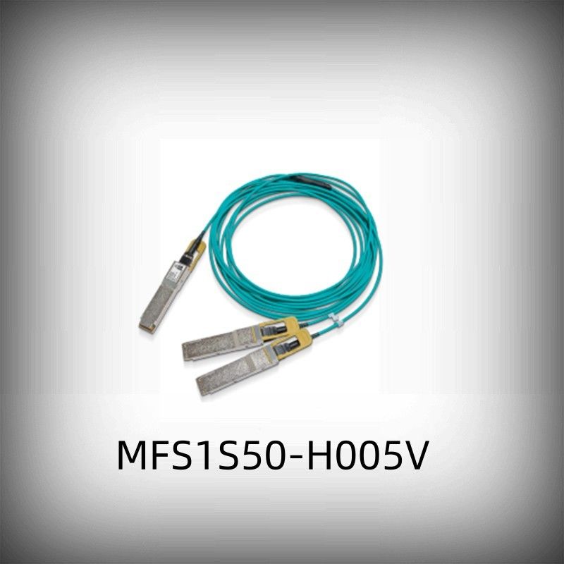 Ethernet bassa 200GbE del cavo del separatore del cavo MFS1S50-H005V di Mellanox AOC di latenza a 2x100GbE 5m