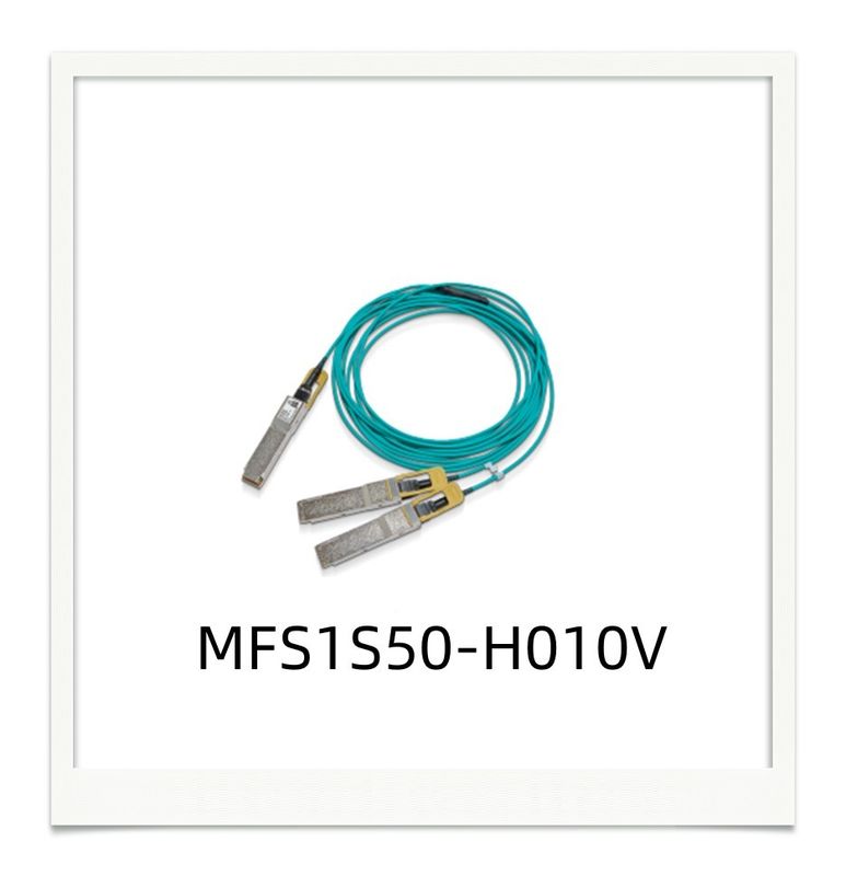 MFS1S50-H010V 200GbE 2x100GbE a cavo a fibre ottiche attivo InfiniBand cabla il cavo di Mellanox AOC