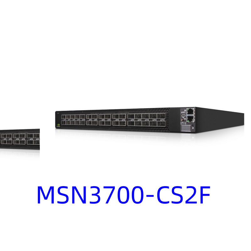 MSN3700-CS2F Spectrum-2 ha basato 100GbE 1U apre il commutatore di rete del mellanox con onyx 32 porti QSFP28
