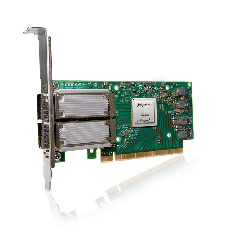 Ex VPI doppia porta EDR InfiniBand e 100GbE QSFP28 MCX556A-EDAT della scheda di rete di Mellanox dell'adattatore di ConnectX-5