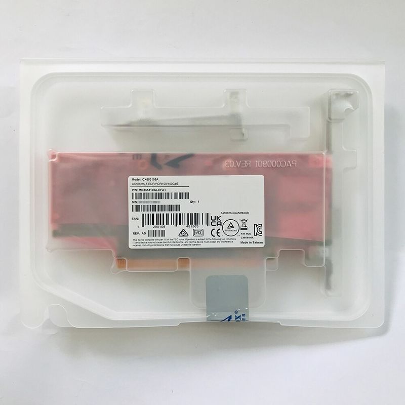 adattatore della scheda di rete ConnectX-6 VPI di 100g MCX653105A-EFAT Mellanox per il server