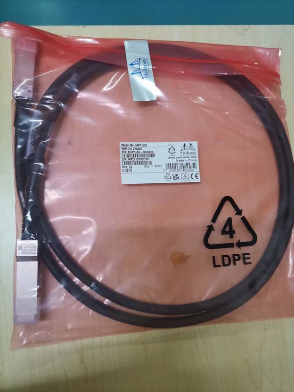 MCP1650-H002E26 Mellanox Dac Cable Passive Copper Ib HDR fino a 200GB/S Qsfp56 2M