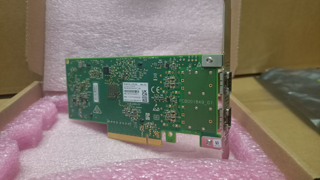 Carta PCIe dell'adattatore dell'en della doppia porta 10 25gbe Sfp28 di MCX512A-ACAT Mellanox Connectx 5 3,0 X8