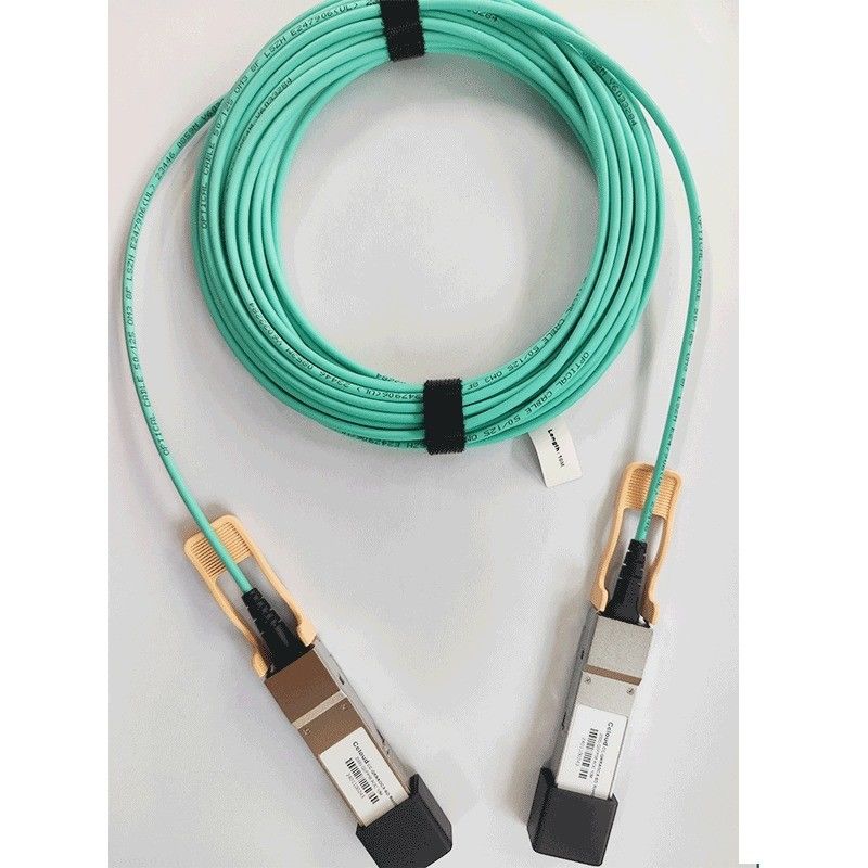 Cavo ottico attivo 200G QSFP56 Trasmissione dati a velocità 26,56GBaud Compatibile con connettore OM3/OM4 Tipo connettore QSFP56