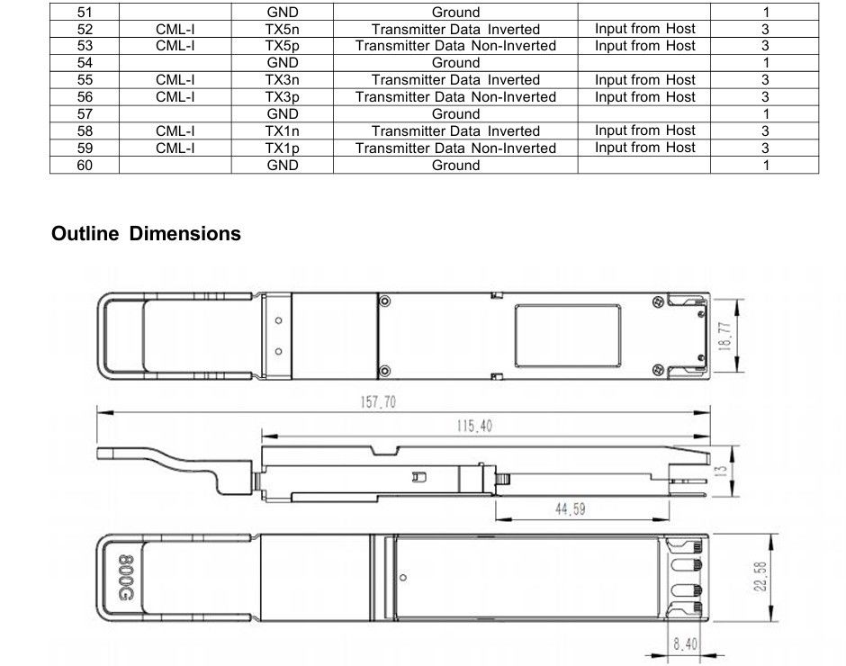800G VR8 Multimode Hot-Plug Transceiver per InfiniBand NDR Fibre Optic Equipment e Temperatura di prestazione da 0°C a 70°C