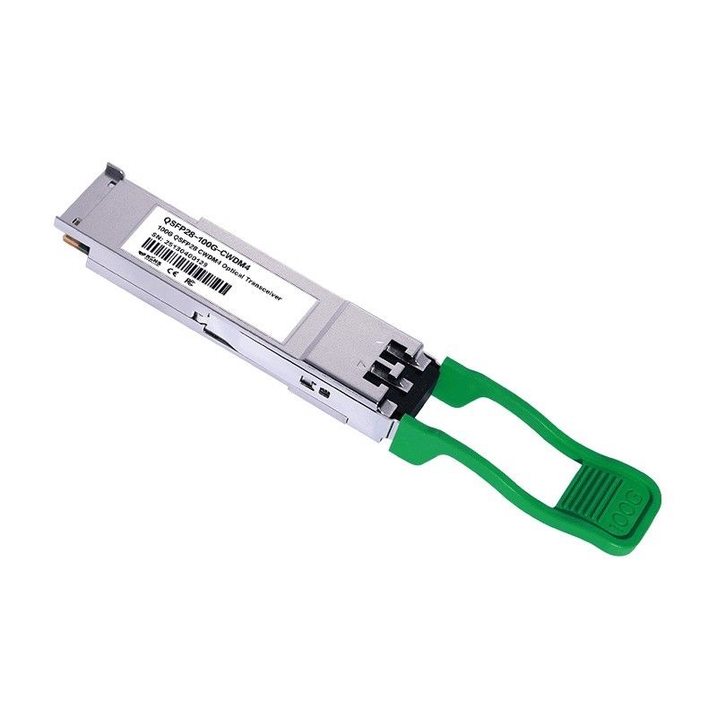 100G QSFP28 2km CWDM4 Trasmettitori a fibra ottica Ethernet Potenza di rete ≤ 3,5W Reddito minimo ≤ 3,5W Portata di 2 km Originale