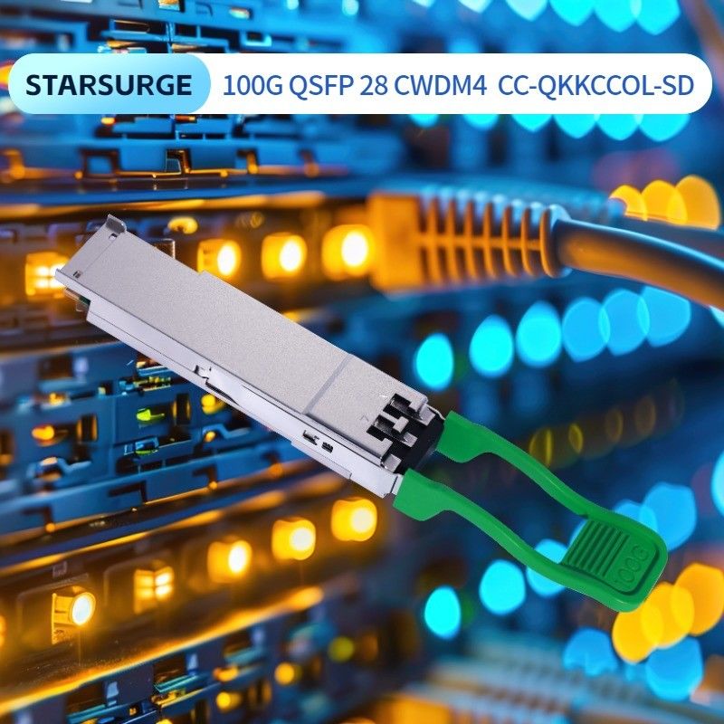 100G QSFP28 2km CWDM4 Trasmettitori a fibra ottica Ethernet Potenza di rete ≤ 3,5W Reddito minimo ≤ 3,5W Portata di 2 km Originale