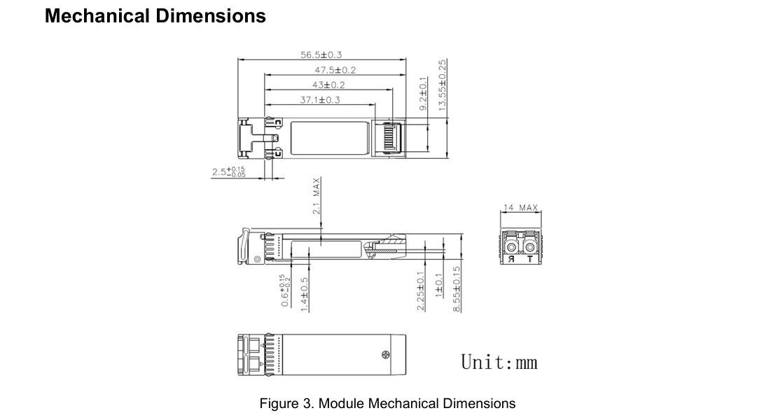 10km Single Mode 25G SFP28 Protocollo di trasmettitore ottico conformità SFF-8472 Speed LC Connector CE FCC RoHS certificato