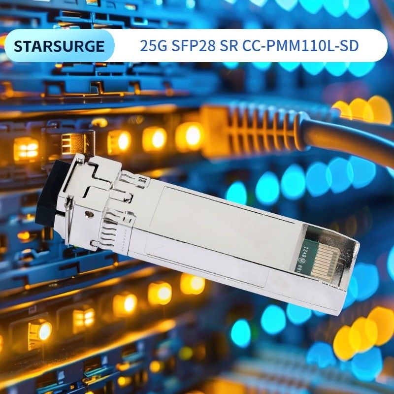 25G SFP28 SR Dual LC Transceivers Module Fonte di alimentazione DC 3.3V Compatibilità SFP28 MSA per attrezzature in fibra ottica