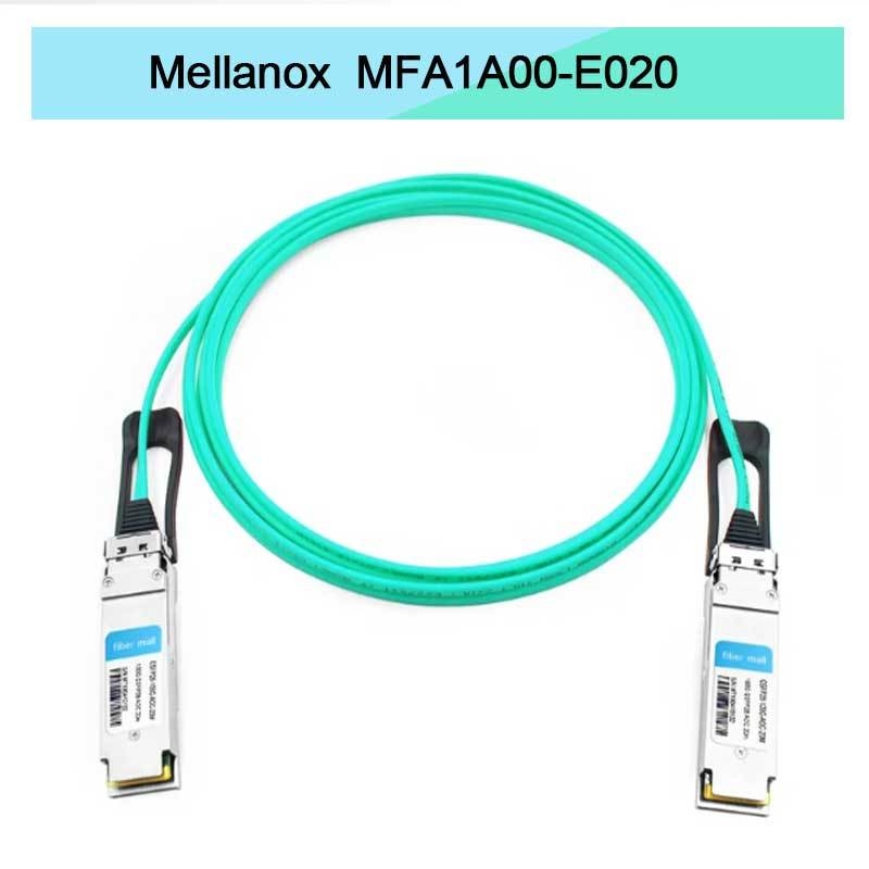 Nvidia Mfa1a00-Xxxx 100GB/S Qsfp28 Mmf Cavo Ottico Attivo Mfa1a00-E020 Cavo in Fibra Ottica Attiva Ib EDR 100GB/S