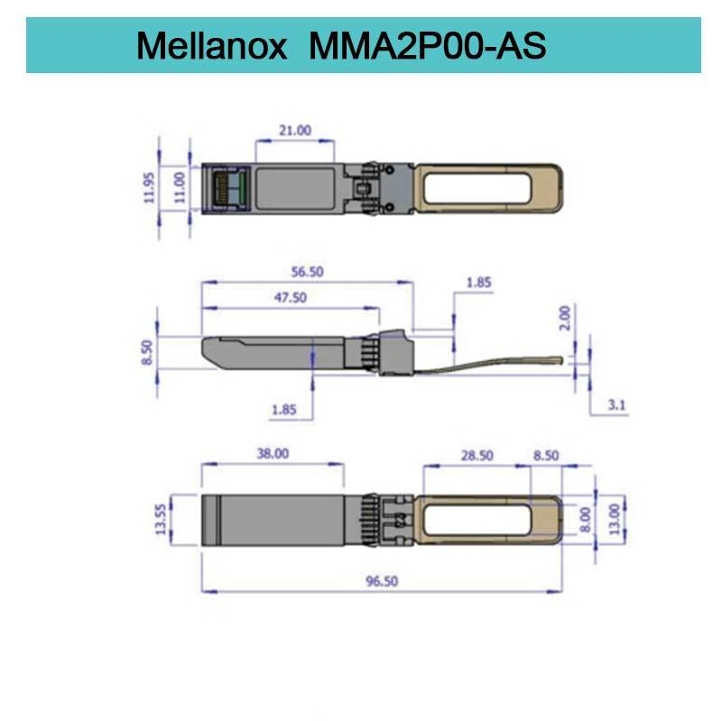 SR Pluggable fino a 100m del modulo MMA2P00-AS 25GbE LC-LC del ricetrasmettitore di Mellanox SFP