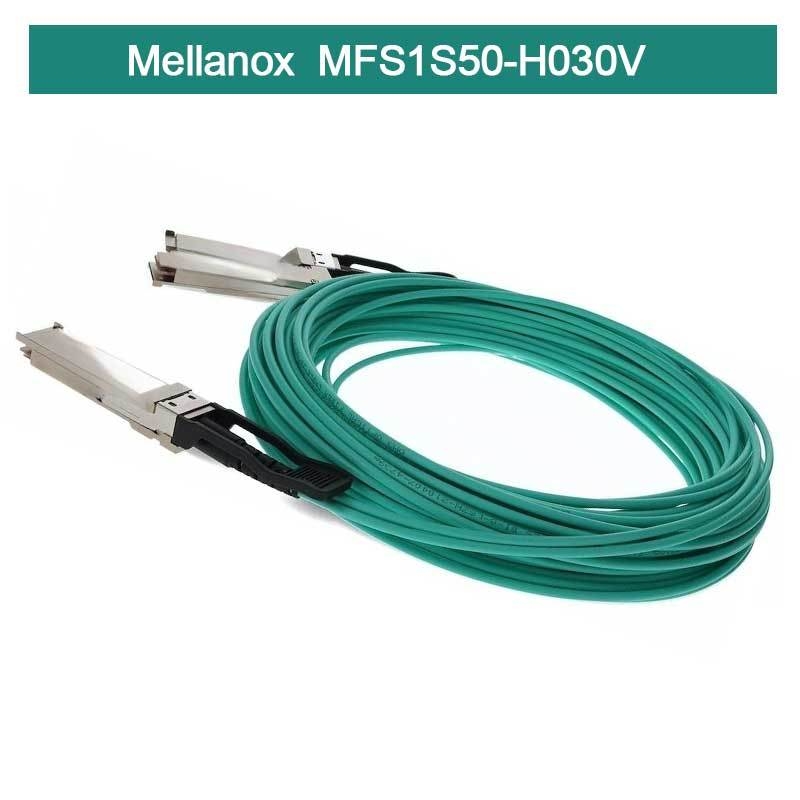 Infiniband Mellanox AOC MFS1S50-H030V VPI HDR & ETH 2x100Gb/S 30M QSFP56 nuovo e originale