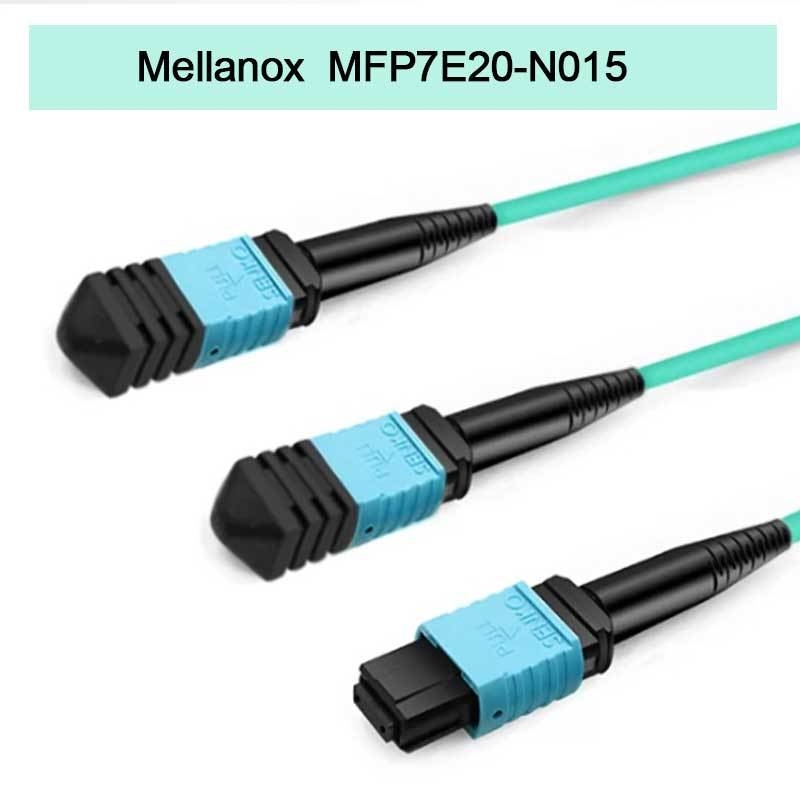 Prodotti originali Nvidia Mellanox al 100% Cavo in fibra passiva Mfp7e20-N015, Mmf, MPO12 APC a 2xmpo12 APC, 15m