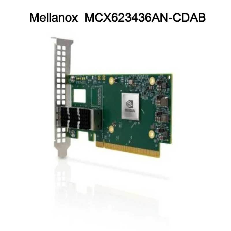 Nvidia MCX623436an-Cdab Connectx-6 Dx En Adapter Card, 100 Gb, Ocp3.0, con Host Management, Dual-Port Qsfp56, Pcie 4.0 X16, No Crypto, Thumbscrew (Pull Tab)