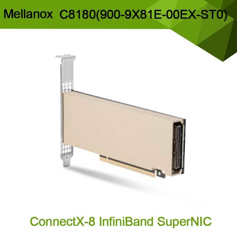Adattatore Nvidia Connectx-8 C8180 (900-9X81E-00EX-ST0) Osfp a gabbia singola Infiniband: 800gbs Xdr Ib