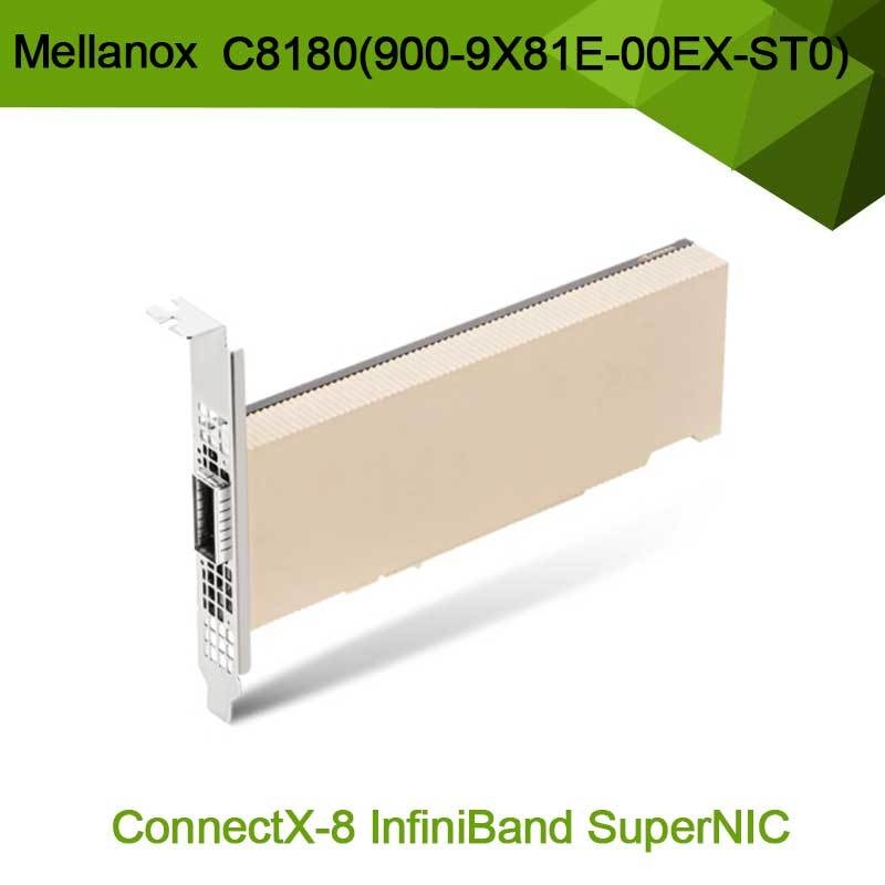 Adattatore Nvidia Connectx-8 C8180 (900-9X81E-00EX-ST0) Osfp a gabbia singola Infiniband: 800gbs Xdr Ib