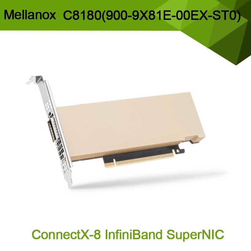 Adattatore Nvidia Connectx-8 C8180 (900-9X81E-00EX-ST0) Osfp a gabbia singola Infiniband: 800gbs Xdr Ib