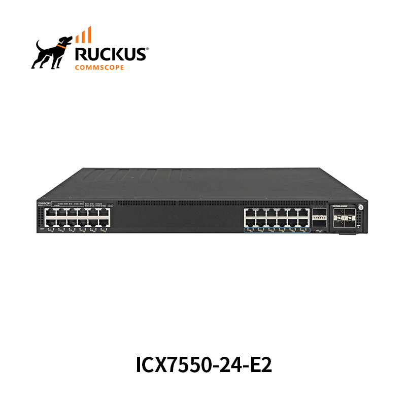 Interruttore avanzato Ruckus Icx7550-24-E2 con 24 porte per una connettività senza soluzione di continuità